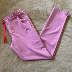 Chalk Pink Yola FIGS scrub pants